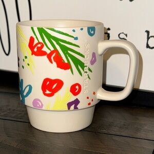 2016 Starbucks Coffee Co. Colorful Floral Spring Stackable Mug Cup